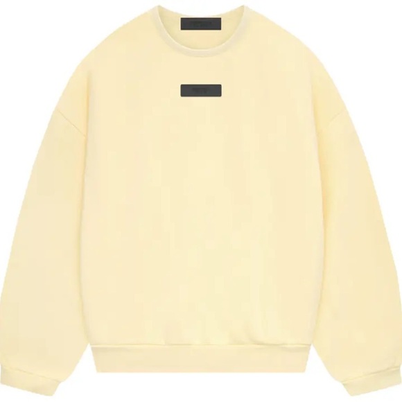 NWT Essentials Fear of God Men's Yellow Crew Sweater - Picture 9 of 10